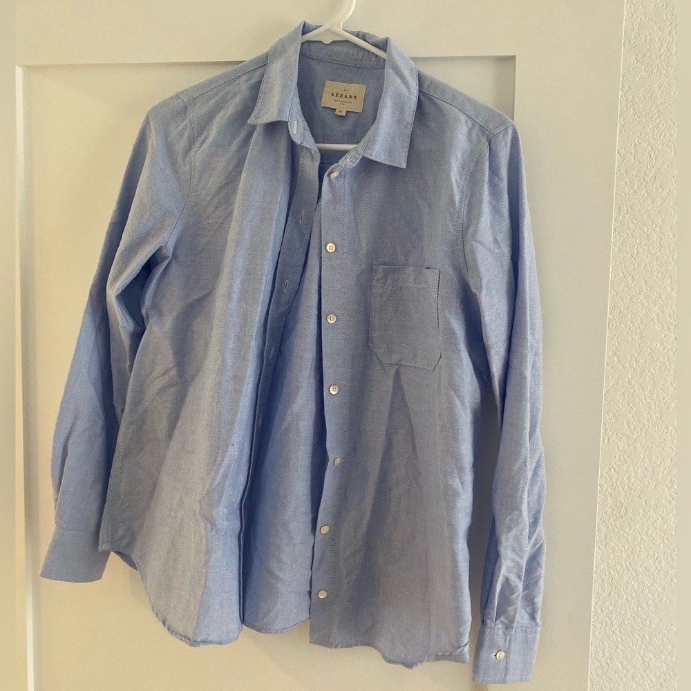 Sézane Blue Tomboy Shirt - Picture 4 of 11